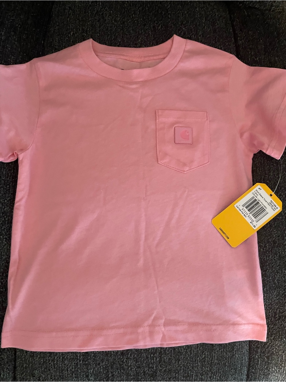 Carhartt Kids Short Sleeve Pocket Tee - Light Pink